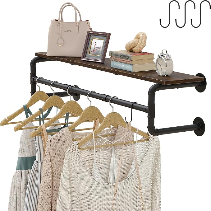 Industrial Pipe Clothes Rack by Crehomfy