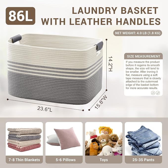86L Extra Large Laundry Basket - Image 2