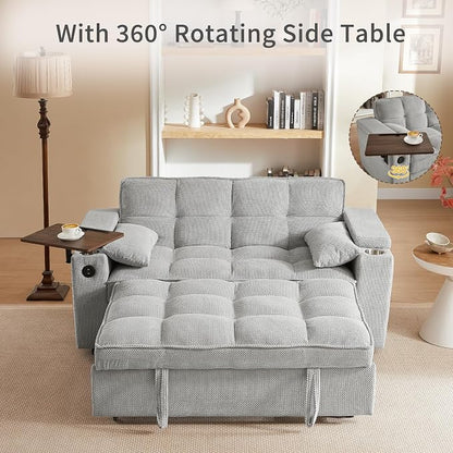 hansones 65'' 3-in-1 Folding Convertible Sofa Bed, Queen Size Pullout Sofa - Image 3