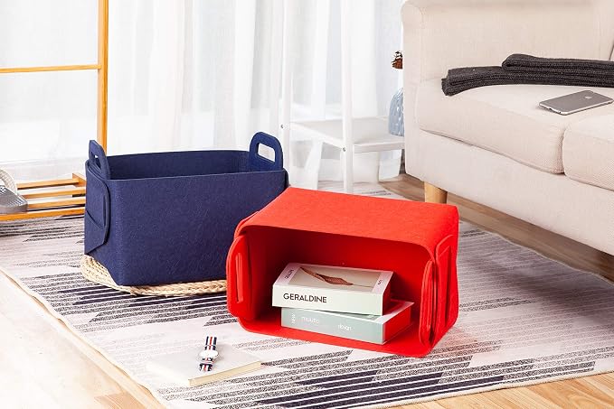 Minoisome Storage Basket Felt Storage Bin Collapsible& Convenient Box Organizer - Image 6