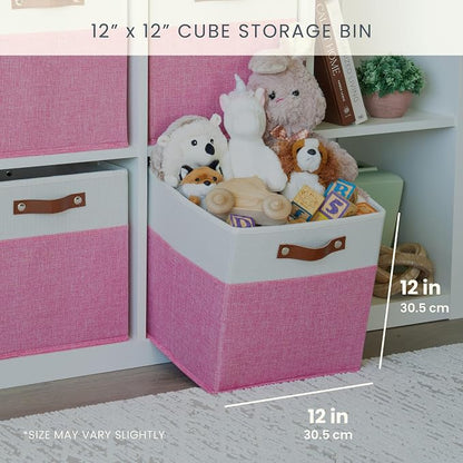 OrganiHaus 12" x 12" x 12" Fabric Cube Storage Bins - Image 2