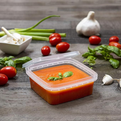 NYHI 8 oz 20 Pack Square Clear Deli Containers - Image 4