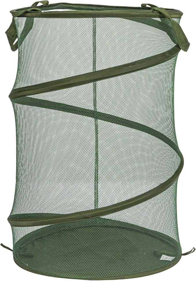 Household Essentials Pop-Up Mesh Laundry Hamper, Olive Green - Image 5