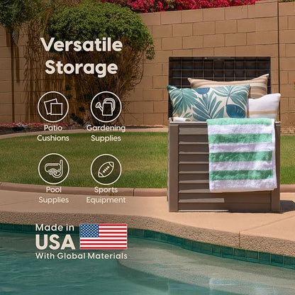 IRIS USA 35-Gallon Outdoor Deck Storage Box, Lockable & UV-Protected, - Image 9