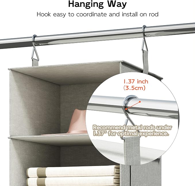 Vailando 6-Shelf Hanging Closet Organizer - Image 7