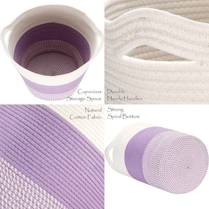 Sea Team Large Size Cotton Rope Woven Storage Basket - Image 5