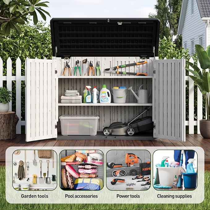 31 Cu.Ft Resin Outdoor Storage Cabinet - Image 4