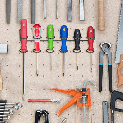 Hotop 2 Pieces Pegboard Screwdriver Holder Peg Board Tool Utility Hooks - Image 7