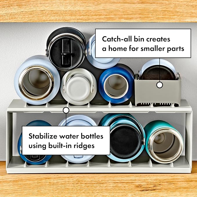 OXO Good Grips Water Bottle Organizer and Accessory Bin, Water Bottle Holder - Image 3