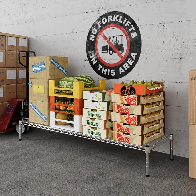 18" Deep x 60" Wide x 8" Height Wire Shelving Kit | 1-Tier | NSF Commercial - Image 2