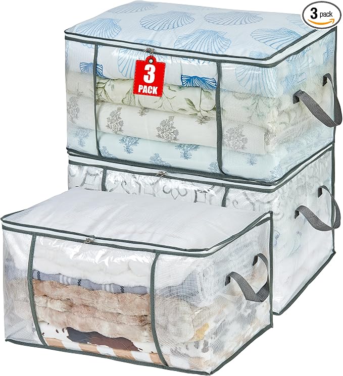 MKOKYD 80L Clear Large Storage Bag, Clothes Storage Containers by MKOKYD