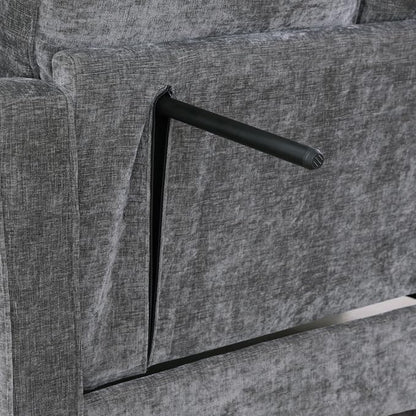 ERYE Chenille Tufted Loveseat Sofa and Ottoman Set, Tufted Recliner Sleeper - Image 8