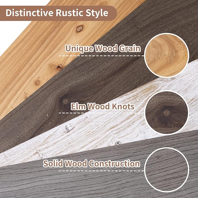 Axeman Floating Shelves for Wall, Rustic Elm Wood 48'' x 8" Deep Wall Shelf - Image 5