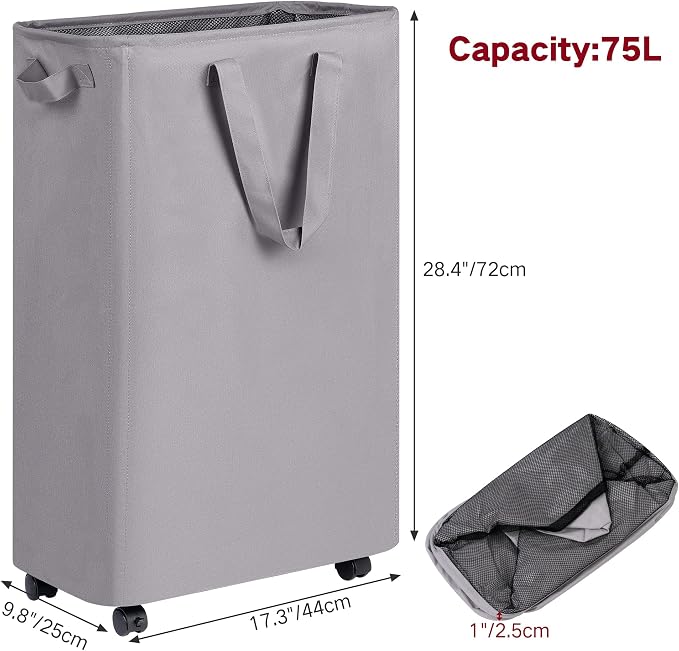 efluky Slim Laundry Hamper - Image 2