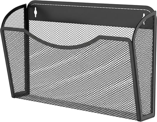 MINDEPOT Wall File Organizer, Hanging Wall File Holder, 1 Pack, Metal Mesh Wall by MINDEPOT