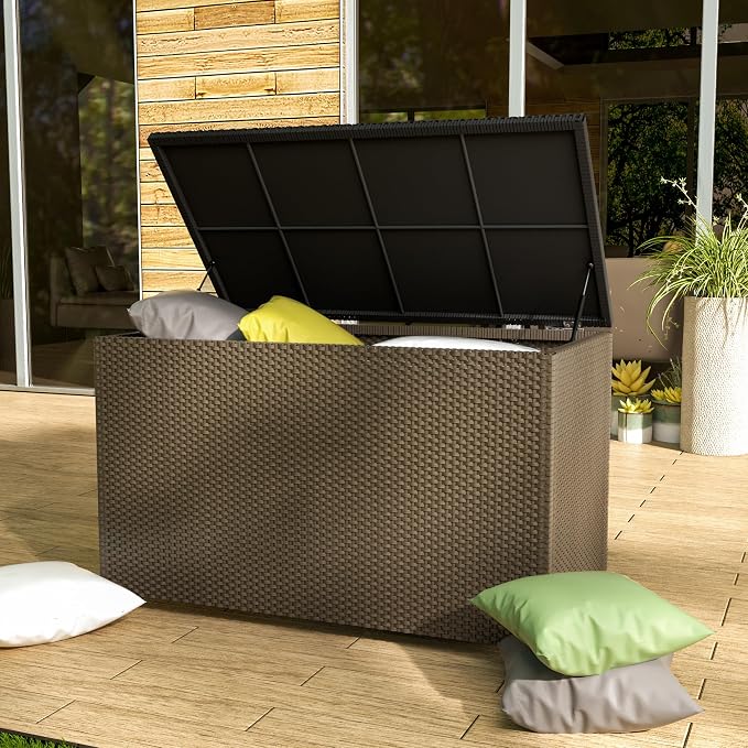 Outdoor Storage Box 150 Gallon, Mobile Waterproof Aluminum Deck Box, UV - Image 2