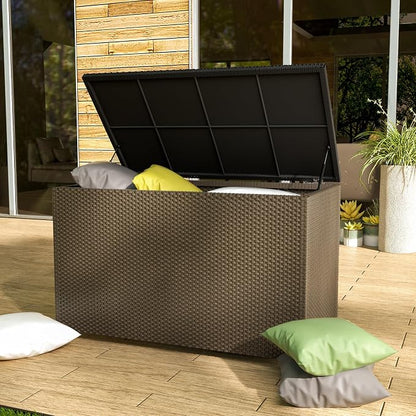 Outdoor Storage Box 150 Gallon, Mobile Waterproof Aluminum Deck Box, UV - Image 2