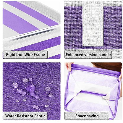 2-Pack Foldable Laundry Basket, Large Laundry Baskets - Image 6