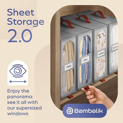 4x Bed Sheet Organizer Storage Boxes - Image 2