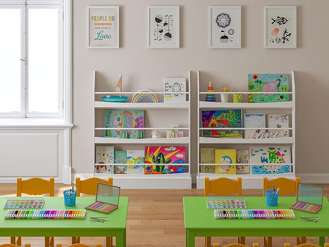 UTEX Kids Bookshelf, 3 Tiers Book Shelf and Storage - Image 6