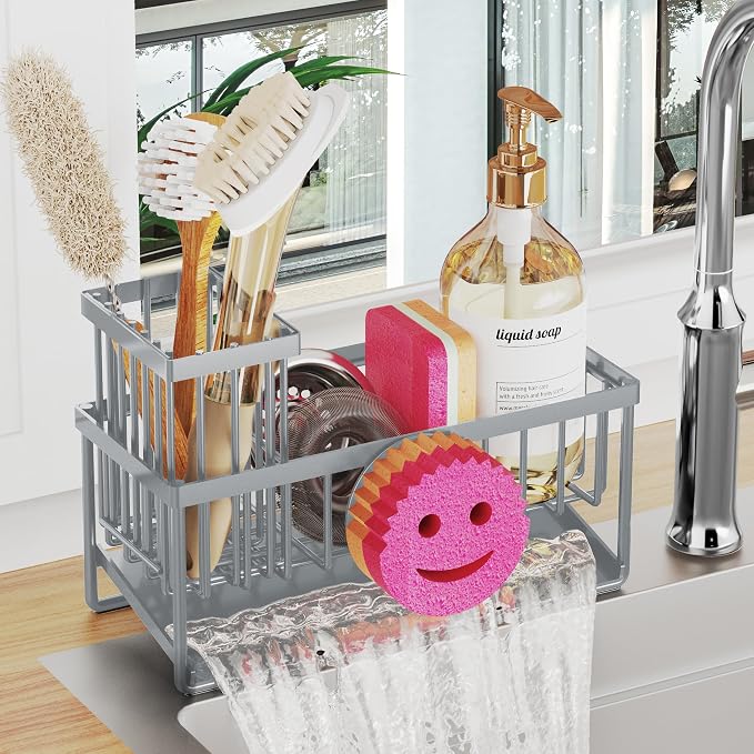 Sponge Holder for Kitchen Sink, Smiley Face Sink Caddy by Unknown