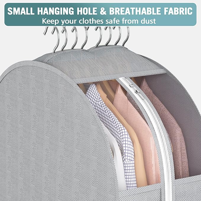 10" Gusseted Garment Bags for Hanging Clothes - Image 5