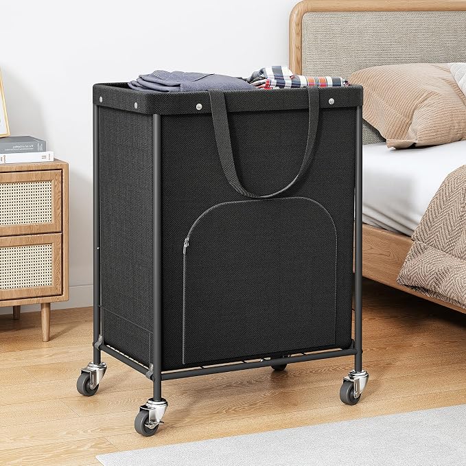 170L Large Laundry Basket with Wheels, Rolling Laundry Hamper Easy Access - Image 9