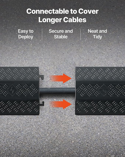 VEVOR 1 Pack Drop Over Cable Cover, 2 Channel Heavy Duty Cable Hose Protector - Image 6