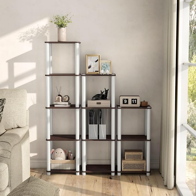 Homes: Inside + Out Apexa Modern 5-Tier Narrow Shelving Units, Collectibles - Image 2