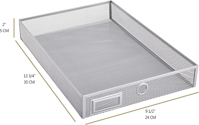 Annova Desk Organizer Wire Mesh 3 Tier Sliding Drawers Paper - Image 3