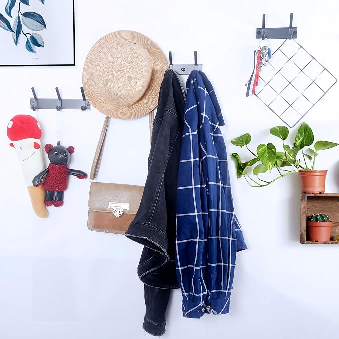 WEBI Coat Rack Wall Mounted, 3 Coat Hooks - Image 6