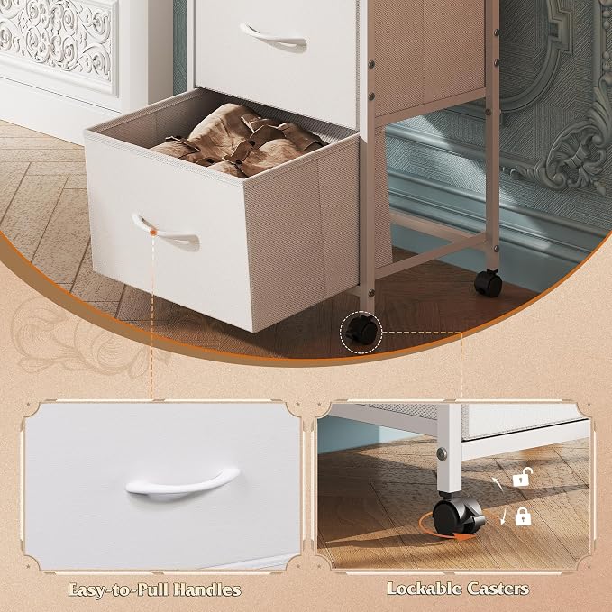 WLIVE Rolling Dresser Nightstand - Image 7