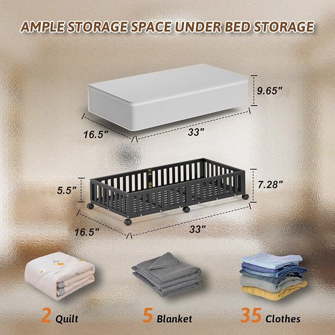 Bamboo Under Bed Storage Containers - Image 6
