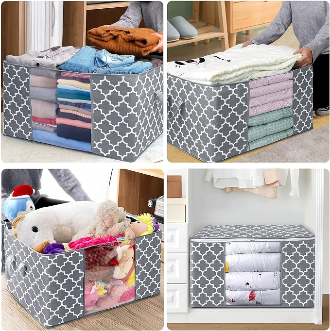 WISELIFE Storage Bags, Large Blanket Clothes Organization and Storage Containers - Image 7