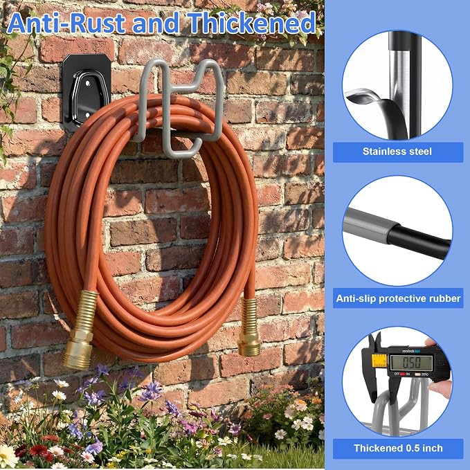 2pcs Garden Hose Holder with Tool Hook - Image 3