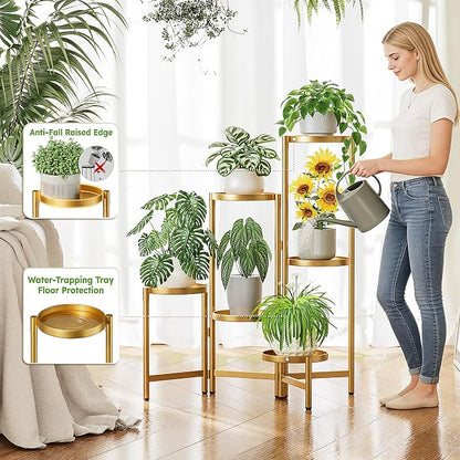 6 Tiered Plant Stand Indoor for Multiple Large Planter, Tall Heavy Duty - Image 5
