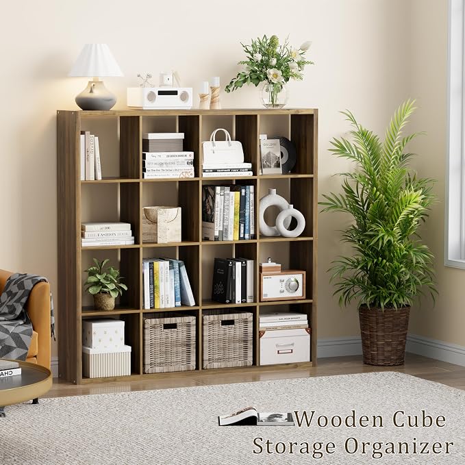 VDNEND Cube Storage Organizer Bookcase, Decorative 11 inch Open Back Cubical - Image 3