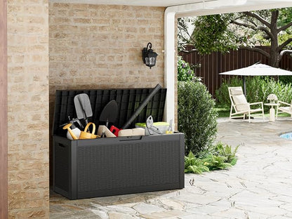 70 Gallon Outdoor Storage Deck Box Waterproof, Large Resin Storage Container - Image 5