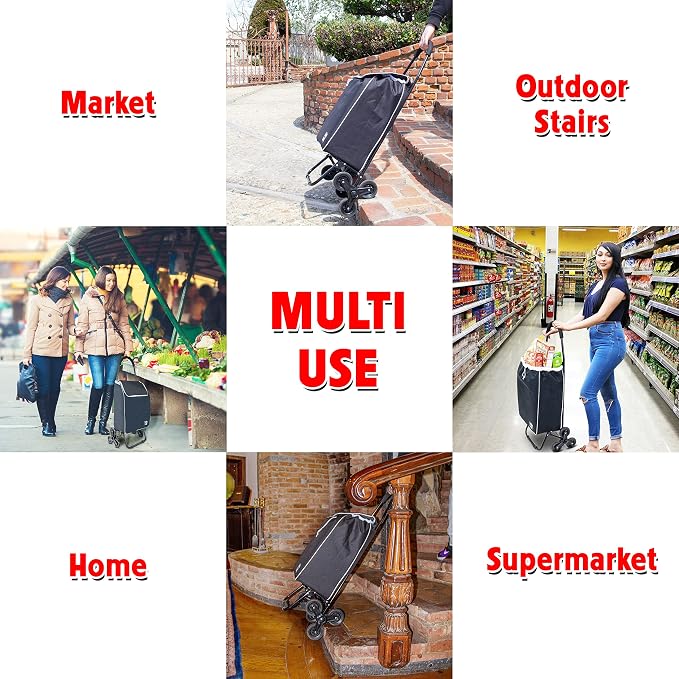 dbest Products Trolley Dolly Sport Stair Climber – Foldable Grocery Cart on - Image 5