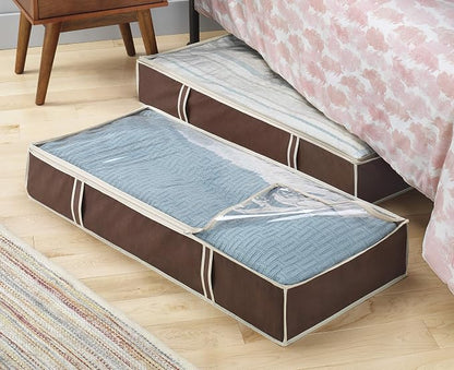 Whitmor Under Bed Storage Bags 2 Pack, Zippered Underbed Storage Containers - Image 2