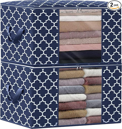 WISELIFE Storage Bags, Large Blanket Clothes Organization and Storage Containers by WiseLife