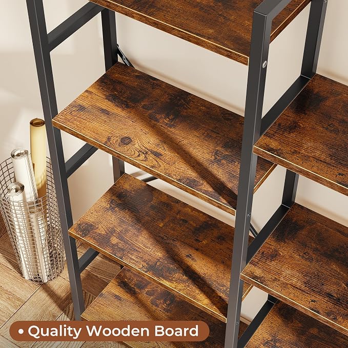 SUPERJARE Triple Bookshelf, Bookcase - Image 6