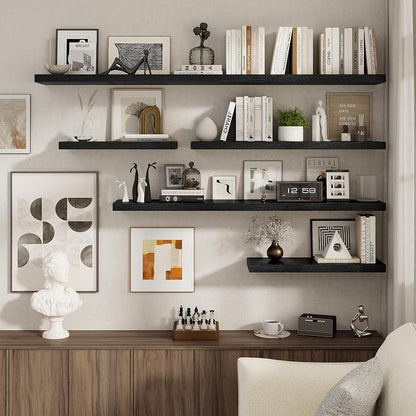 72 Inch Floating Shelves 2 Pack, 8 Inch Deep Floating Shelf Wall Mounted - Image 6