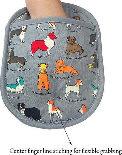 Pot Holders Set of 2 with Transparent Clear Silicone Shell and Nice Dog - Image 5
