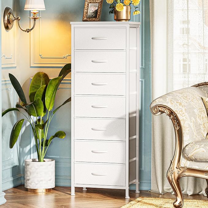 Huuger Tall Dresser for Bedroom, 7 Drawer Dresser & Chests of Drawers, Fabric - Image 6