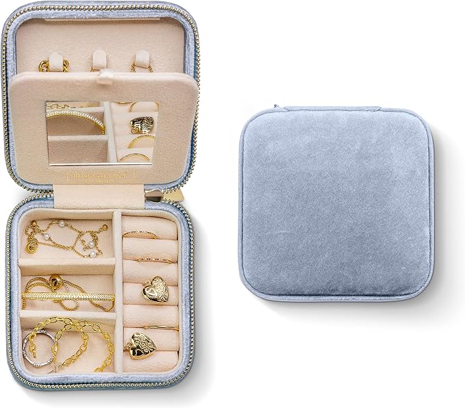 Benevolence LA Plush Velvet Jewelry Box | Travel Jewelry Case Organizer by BenevolenceLA