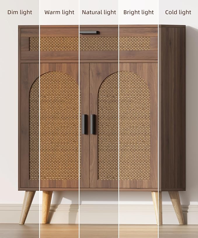 Keehusux Rattan Storage Cabinet - Image 7