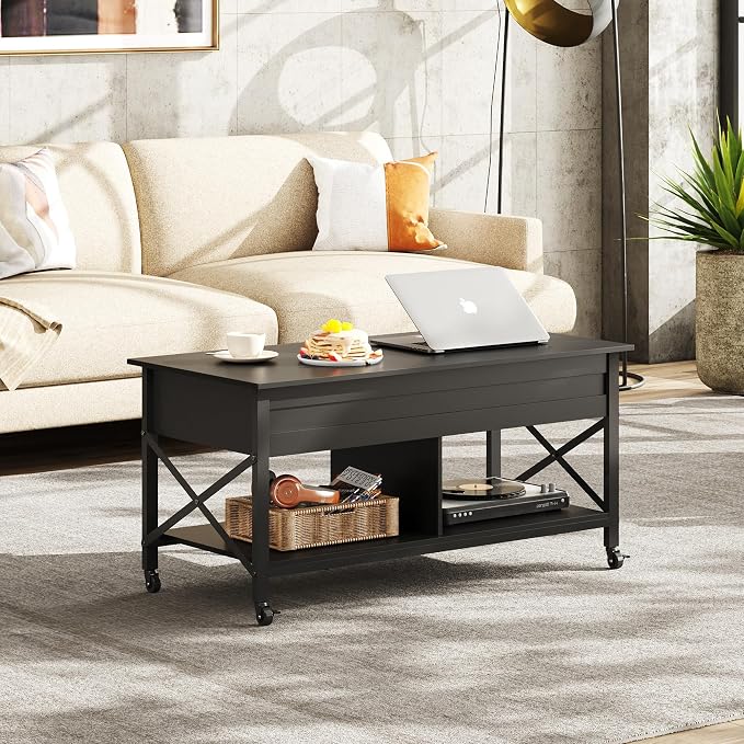 WLIVE Coffee Table, 41.3" Lift Top Coffee Table - Image 7