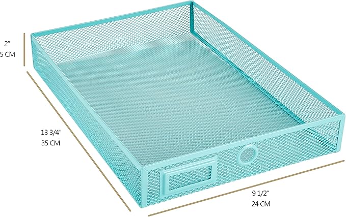 Annova Desk Organizer Wire Mesh 3 Tier Sliding Drawers Paper - Image 3