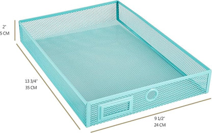 Annova Desk Organizer Wire Mesh 3 Tier Sliding Drawers Paper - Image 3